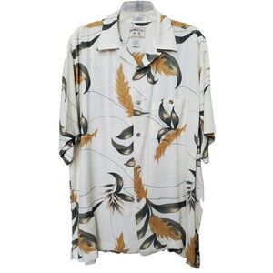 Bamboo Cay Fine Resort Wear Men's Rayon Hawaiian Short Sleeve Button-Up Shirt XL